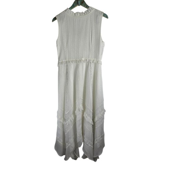 Soft Surroundings Villette Lace Handkerchief Midi White Boho Dress, M, NWOT - Picture 7 of 11